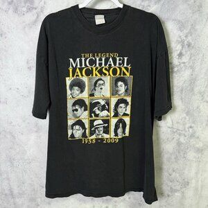 Michael Jackson Memorial T Shirt Mens 2XL Black 1958-2009 King Of Pop